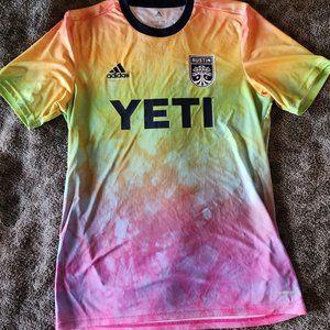 Austin FC adidas 2021 Pride Pre-Match Performance Jersey - Large